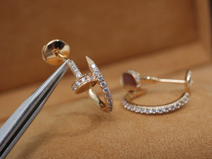 Miro JUSTE EARRINGS 12.75MM PINK GOLD DIAMOND