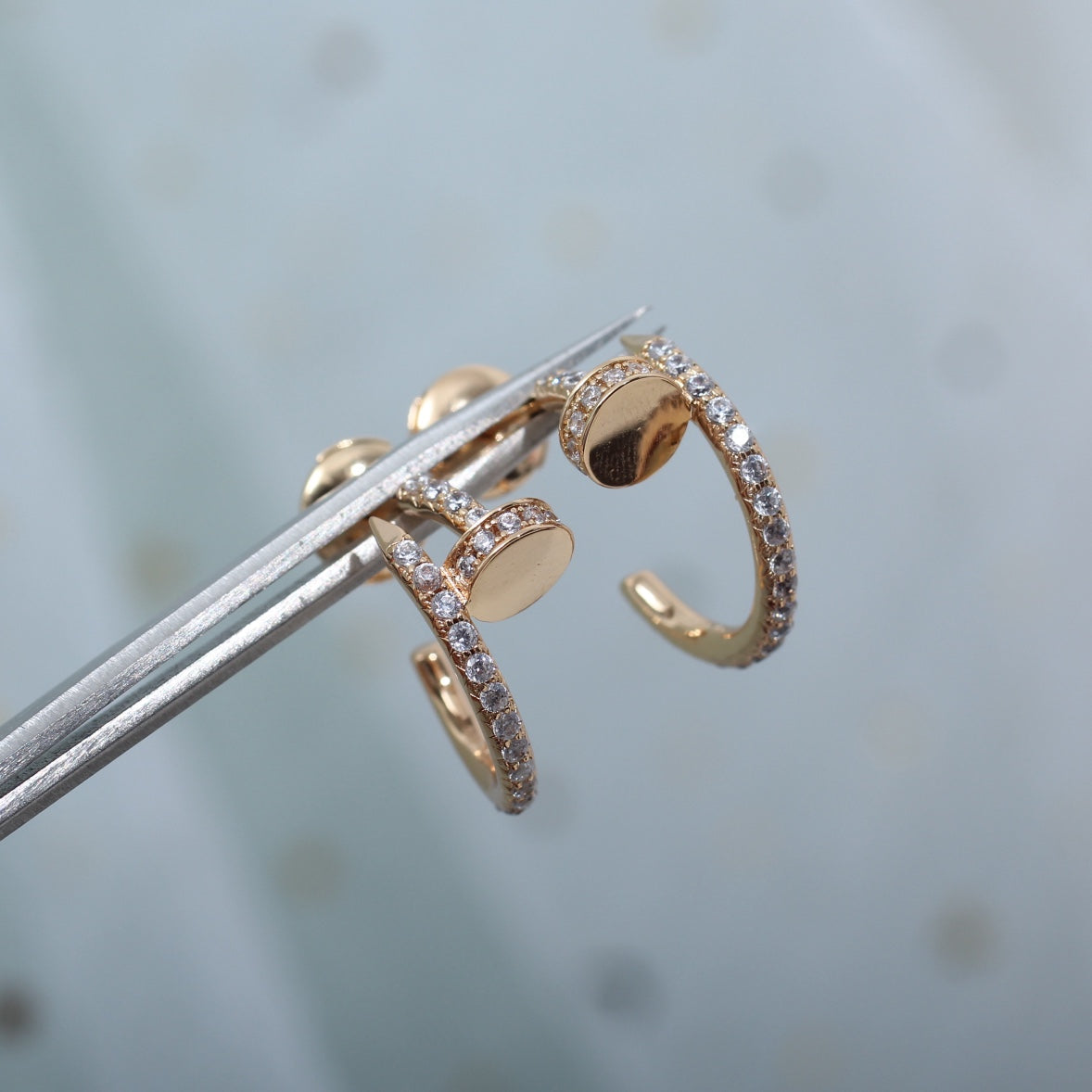 Miro JUSTE EARRINGS 12.75MM PINK GOLD DIAMOND