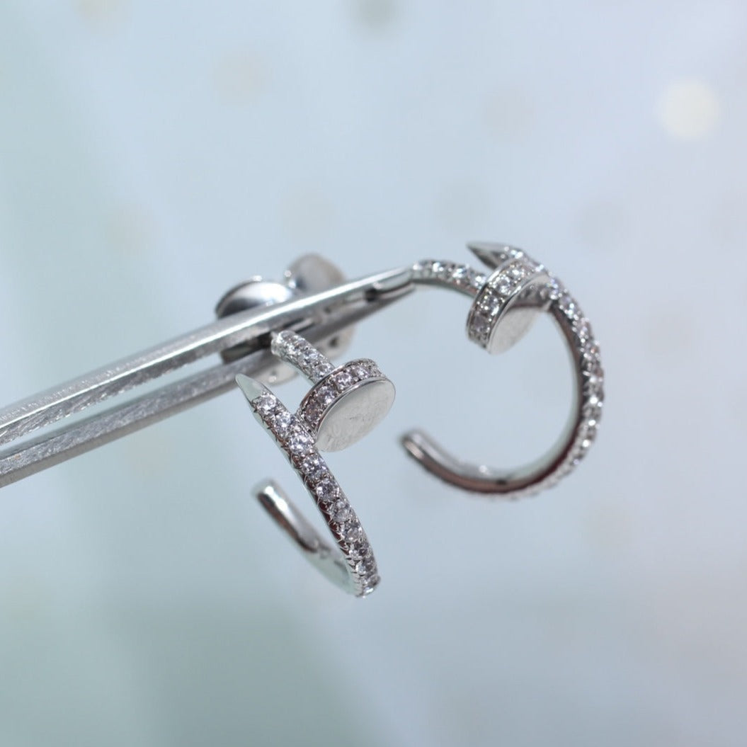 Miro JUSTE EARRINGS 12.75MM SILVER DIAMOND