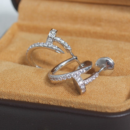 Miro JUSTE EARRINGS 12.75MM SILVER DIAMOND