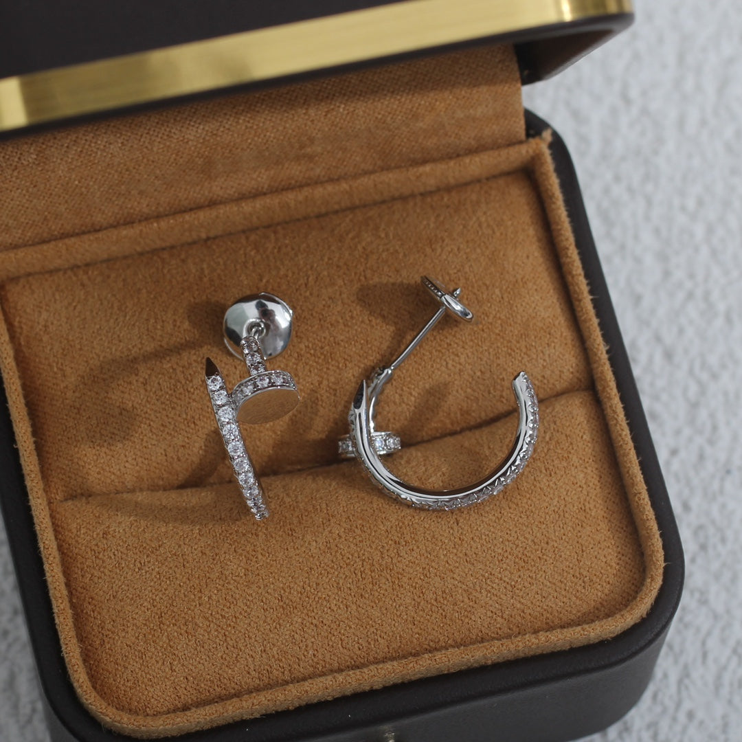 Miro JUSTE EARRINGS 12.75MM SILVER DIAMOND