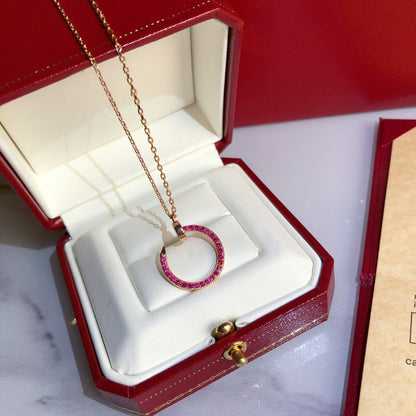Miro JUSTE NECKLACE GOLD RED DIAMONDS