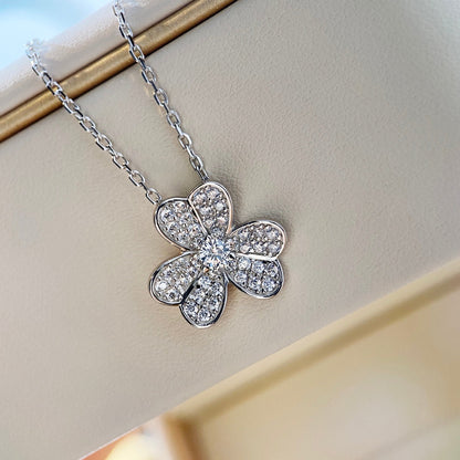 Miro CLOVER DIAMOND NECKLACE SILVER