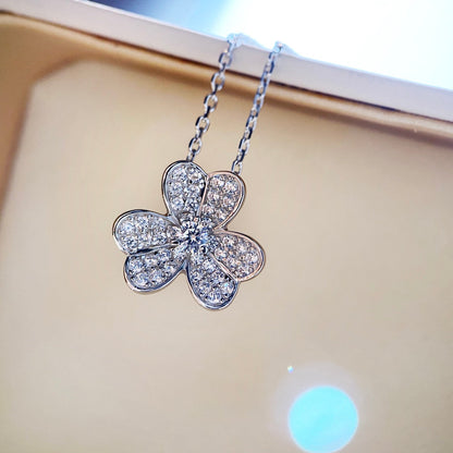 Miro CLOVER DIAMOND NECKLACE SILVER