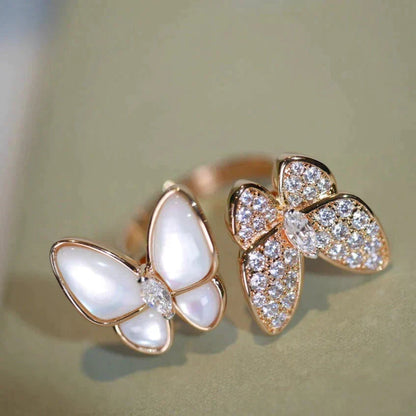 Miro TWIN BUTTERFLY DIAMOND MOP RING