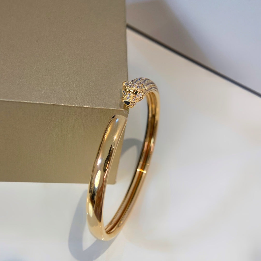 Miro PANTHERE GOLD DIAMOND OPEN BRACELET