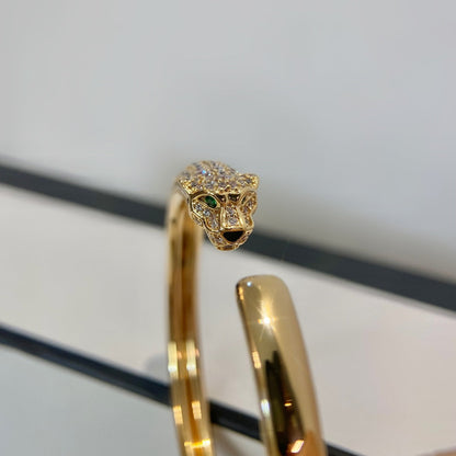 Miro PANTHERE GOLD DIAMOND OPEN BRACELET