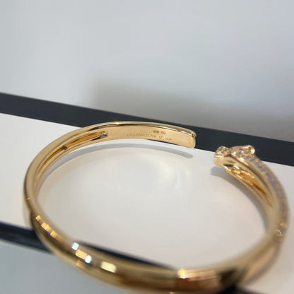 Miro PANTHERE GOLD DIAMOND OPEN BRACELET