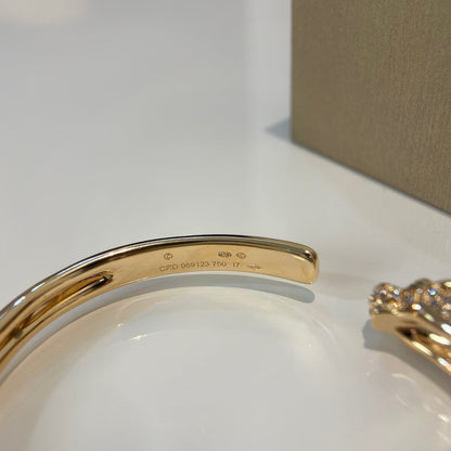 Miro PANTHERE GOLD DIAMOND OPEN BRACELET