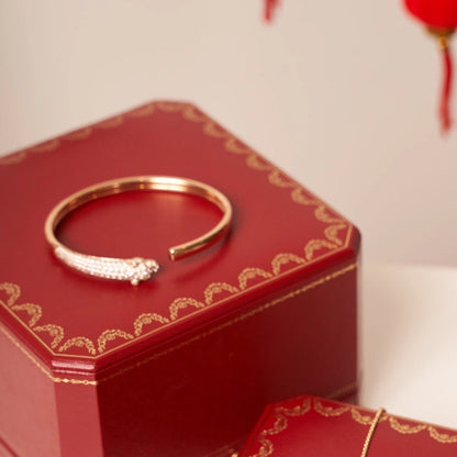 Miro PANTHERE ROSE GOLD DIAMOND OPEN BRACELET