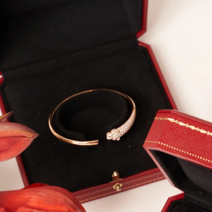 Miro PANTHERE ROSE GOLD DIAMOND OPEN BRACELET