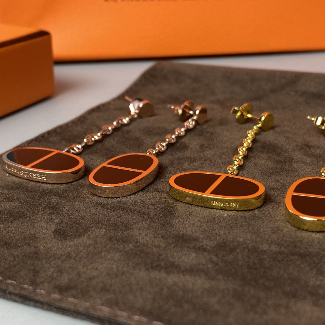 Miro CHAINE VERSO BLACK CERAMIC EARRINGS