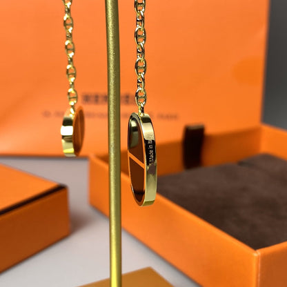 Miro CHAINE VERSO BLACK CERAMIC EARRINGS