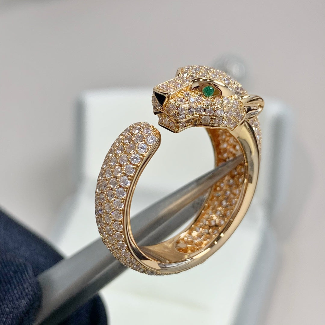 Miro PANTHERE PINK GOLD DIAMOND RING