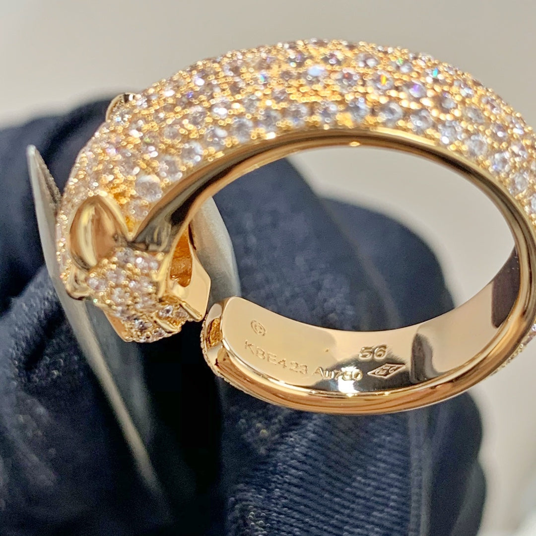 Miro PANTHERE PINK GOLD DIAMOND RING