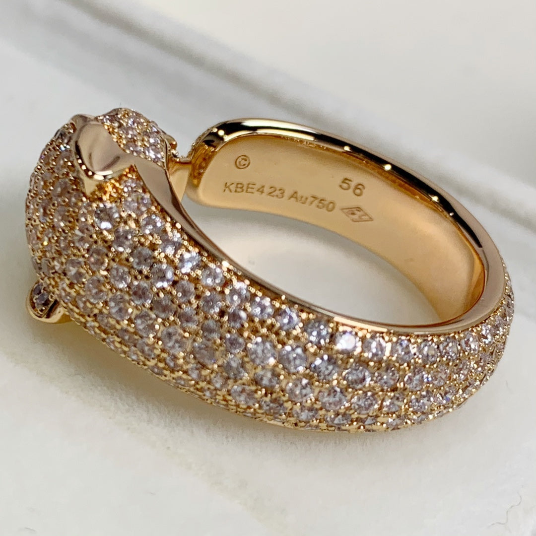 Miro PANTHERE PINK GOLD DIAMOND RING