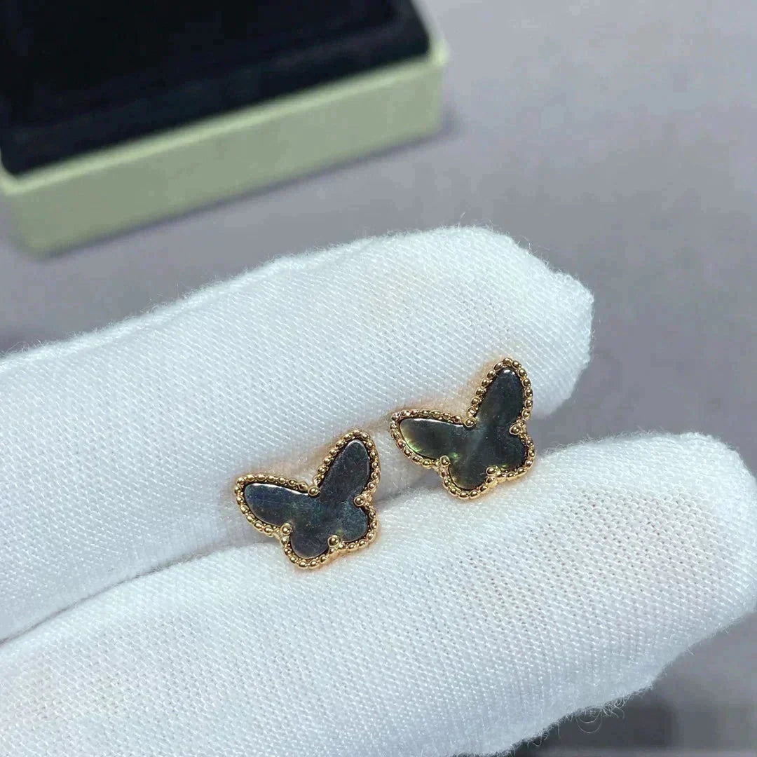 Miro BUTTERFLY DARK MOP  EARRINGS