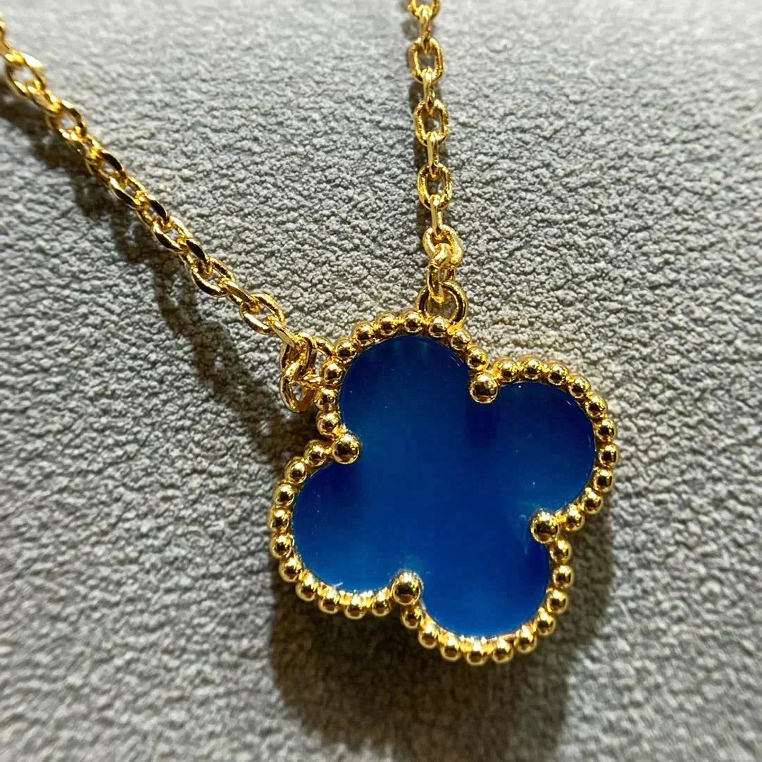 Miro CLOVER 15MM ブルーアゲートネックレス