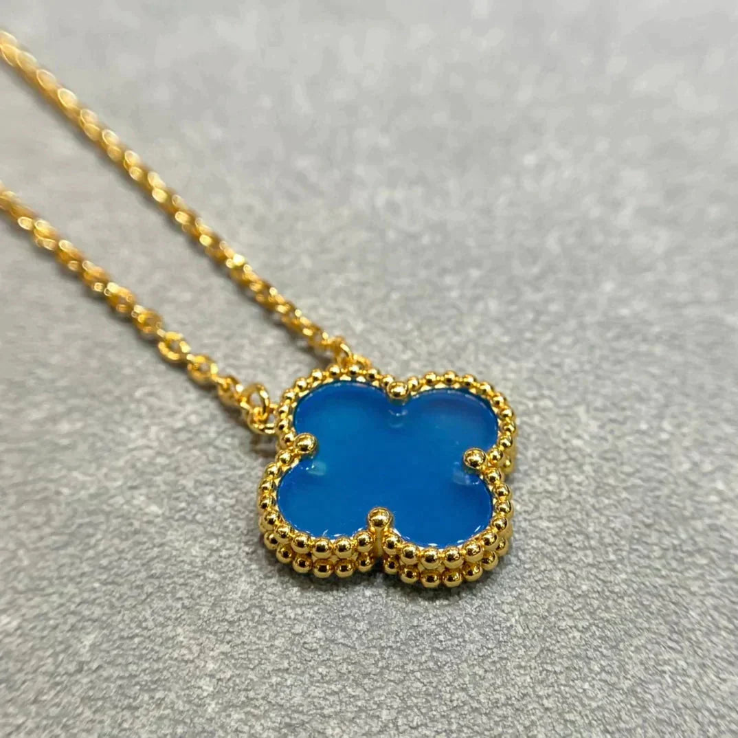 Miro CLOVER 15MM ブルーアゲートネックレス