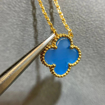 Miro CLOVER 15MM ブルーアゲートネックレス
