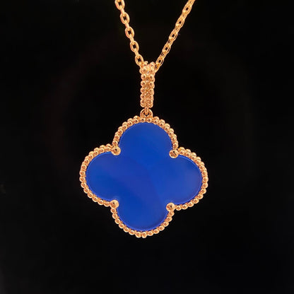 Miro CLOVER 25MM NECKLACE TURQUOISE ROSE GOLD