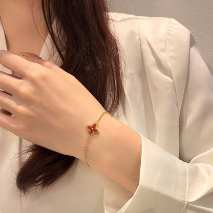Miro COLOR STAR CARNELIAN PINK GOLD DIAMOND BRACELET