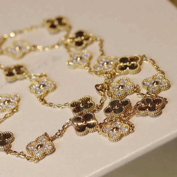 Miro CLOVER 20 MOTIFS LASER DIAMOND NECKLACE