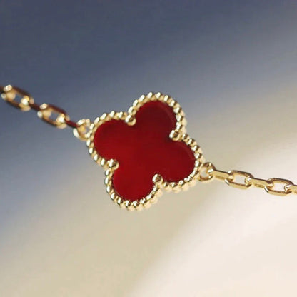 Miro CLOVER 20 MOTIFS CARNELIAN NECKLACE