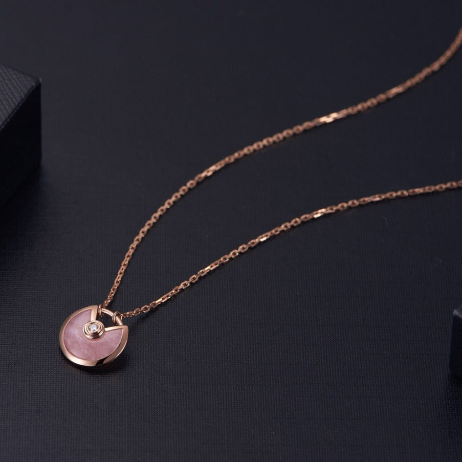 Miro AMULETTE ROSE GOLD PINK MOP NECKLACE