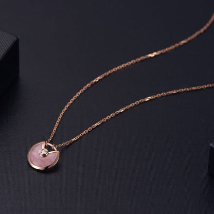 Miro AMULETTE ROSE GOLD PINK MOP NECKLACE