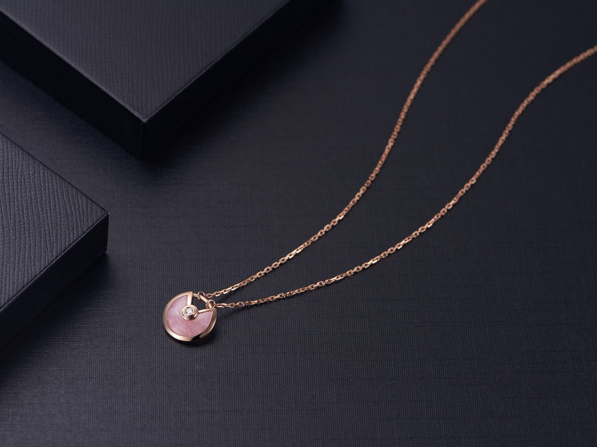 Miro AMULETTE ROSE GOLD PINK MOP NECKLACE