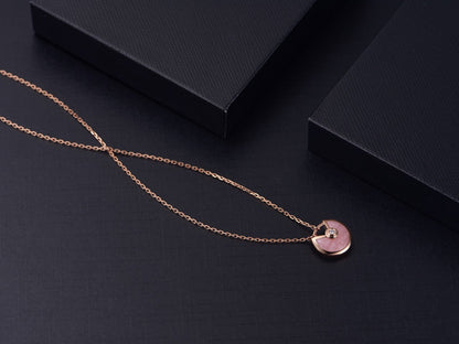 Miro AMULETTE ROSE GOLD PINK MOP NECKLACE