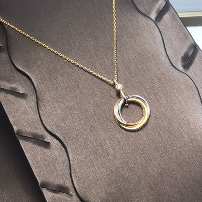 Miro TRINITY SILVER GOLD PINK GOLD NECKLACE