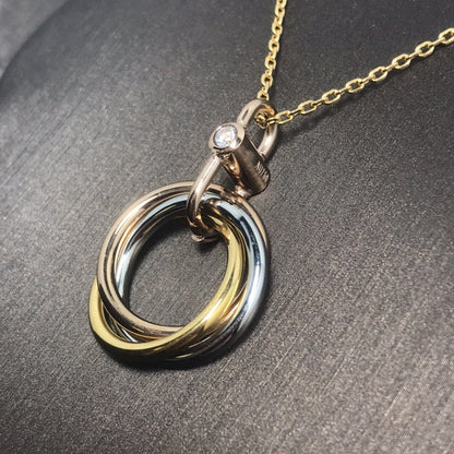 Miro TRINITY SILVER GOLD PINK GOLD NECKLACE
