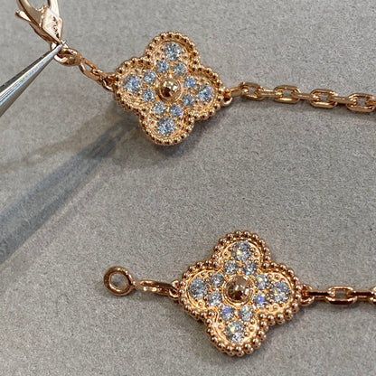 [Miro ] New  CLOVER 5 MOTIF FULL DIAMOND BRACELET COLLECTION