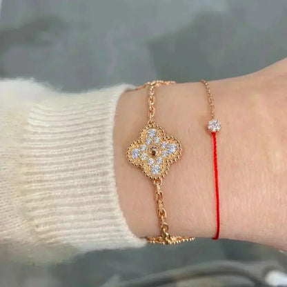 [Miro ] New  CLOVER 5 MOTIF FULL DIAMOND BRACELET COLLECTION