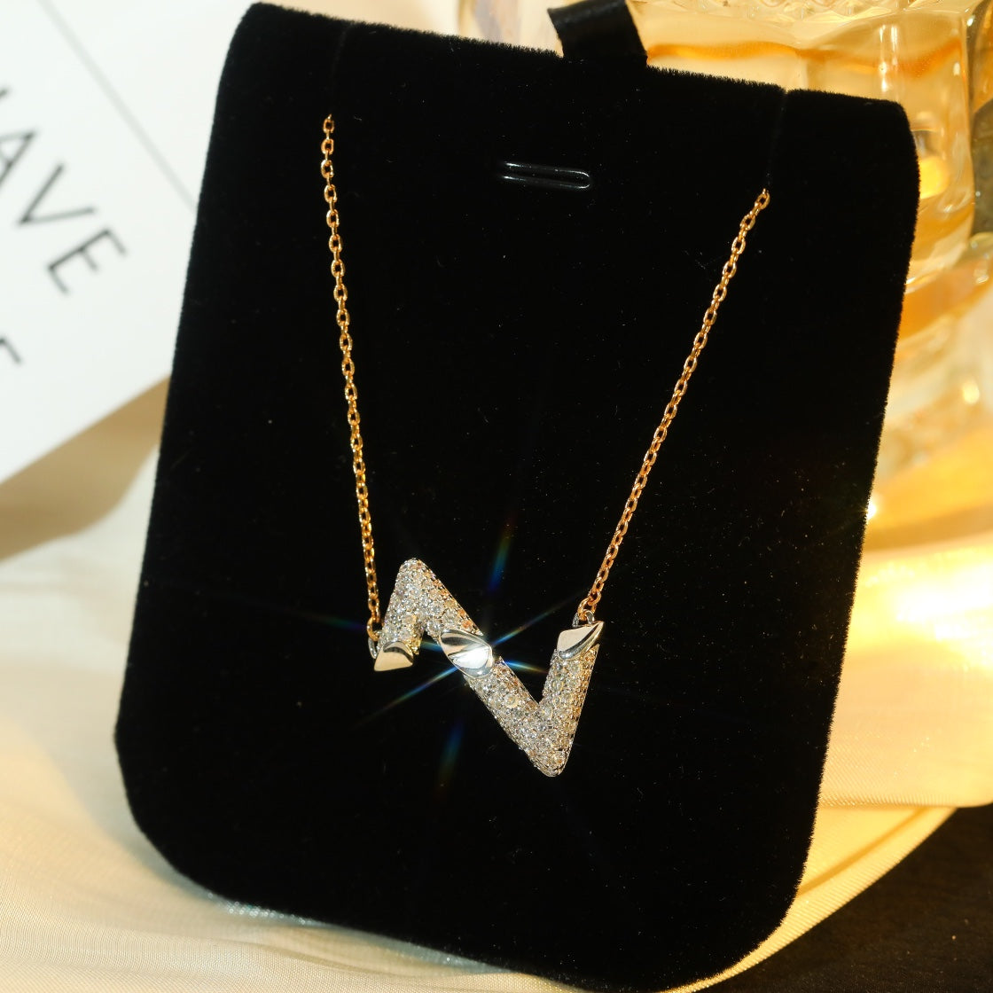 Miro VOLT SILVER DIAMOND PEDANT NECKLACE
