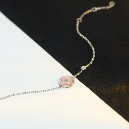 Miro SUN MOTIF PINK MOP SILVER BRACELET