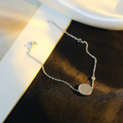 Miro SUN MOTIF PINK MOP SILVER BRACELET