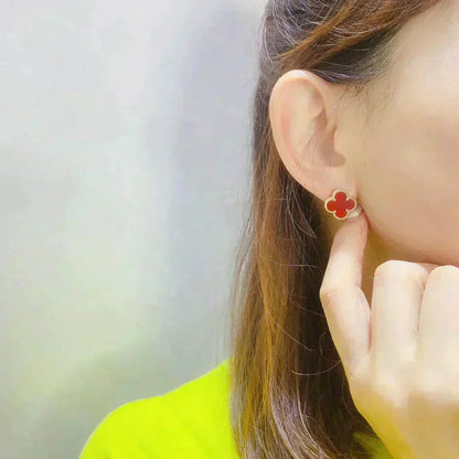 Miro CLOVER MEDIUM 1 MOTIFS CARNELIAN  EARRINGS