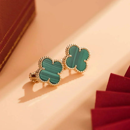 Miro CLOVER MEDIUM 1 MOTIFS MALACHITE  EARRINGS