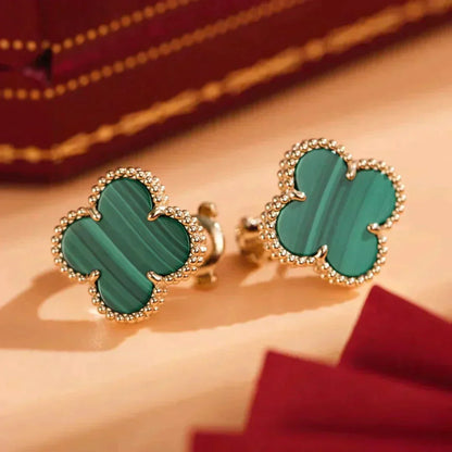Miro CLOVER MEDIUM 1 MOTIFS MALACHITE  EARRINGS
