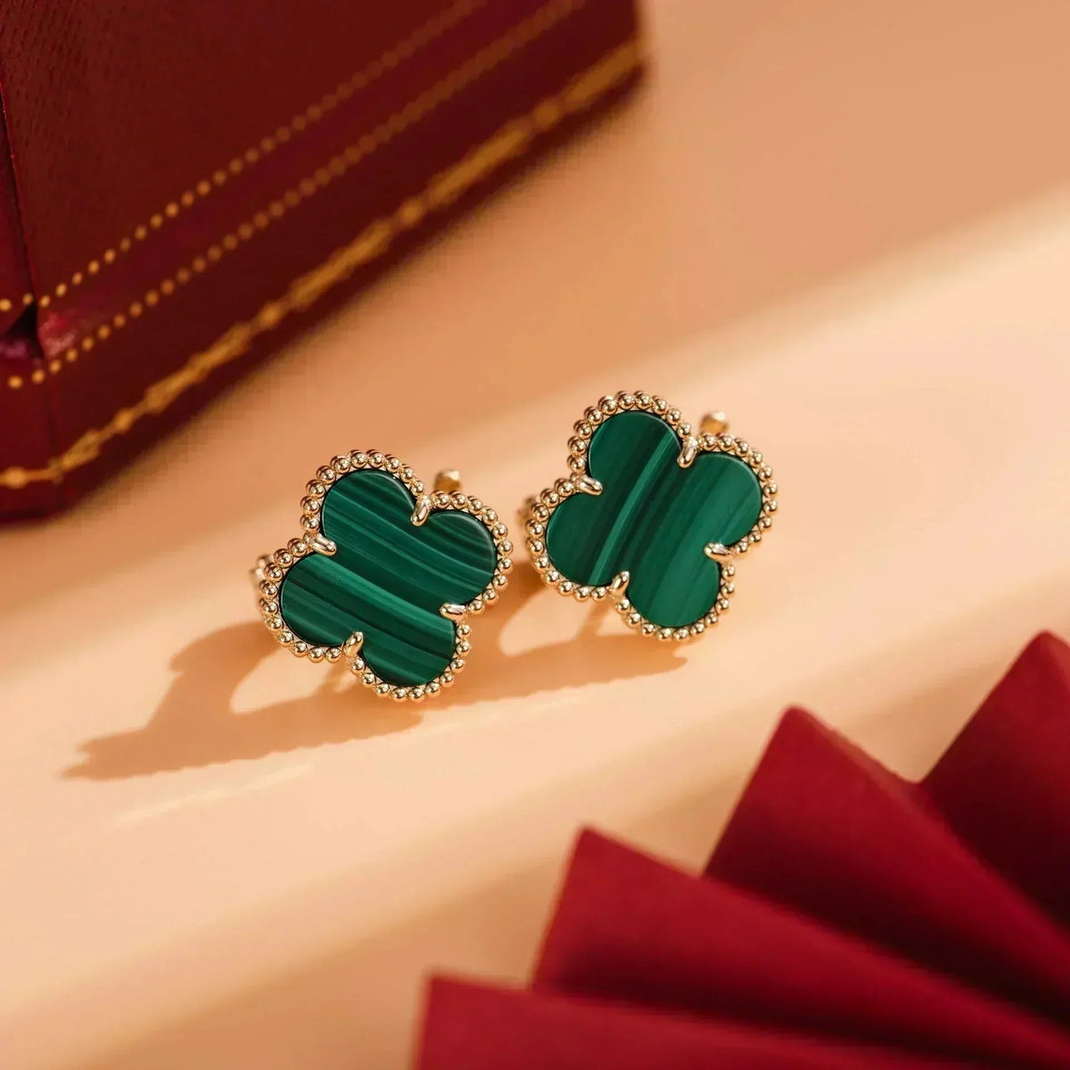 Miro CLOVER MEDIUM 1 MOTIFS MALACHITE  EARRINGS