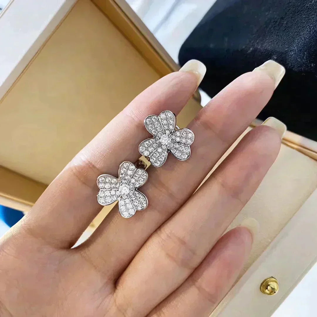Miro CLOVER COMOS DIAMOND EARRINGS SILVER