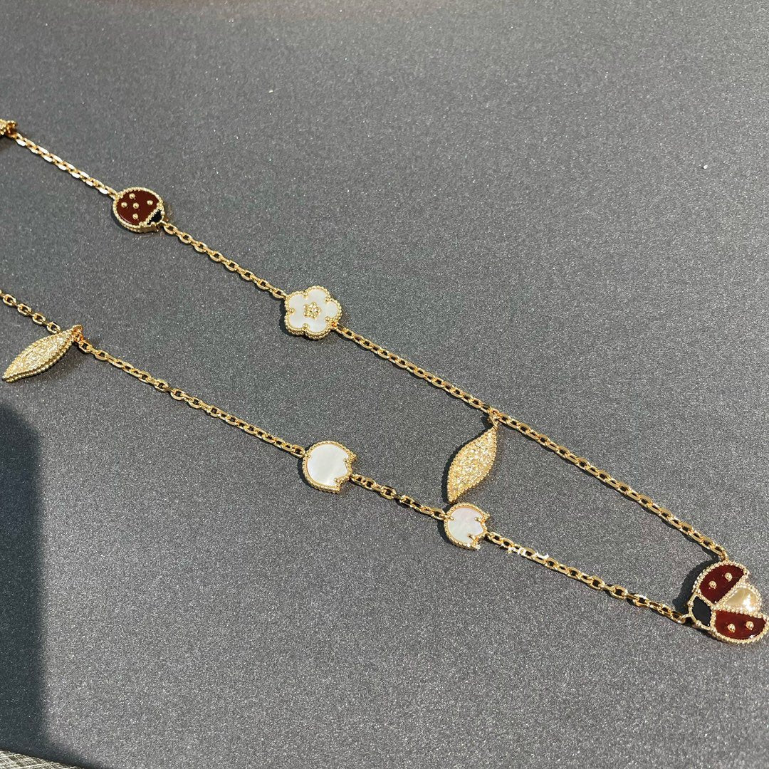 Miro LUCKY SPRING 15 MOTIFS GOLD NECKLACE