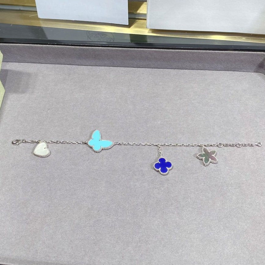 Miro LUCKY SPRING SILVER BRACELET 4 MOTIF