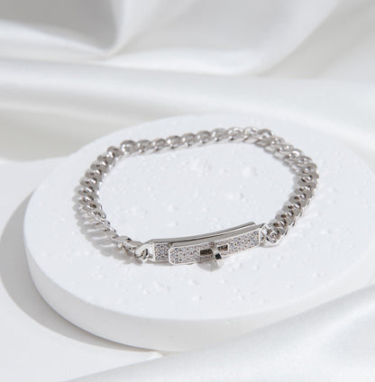 Miro KELLY CHAIN SILVER DIAMOND BRACELET
