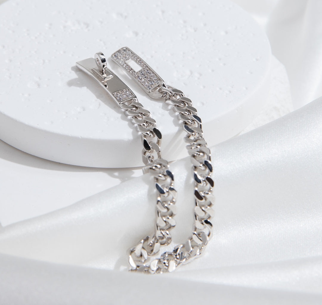 Miro KELLY CHAIN SILVER DIAMOND BRACELET