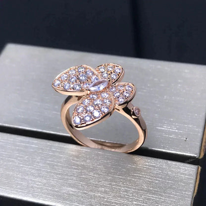 Miro BUTTERFLY PINK GOLD DIAMOND RING