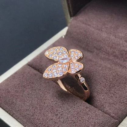 Miro BUTTERFLY PINK GOLD DIAMOND RING